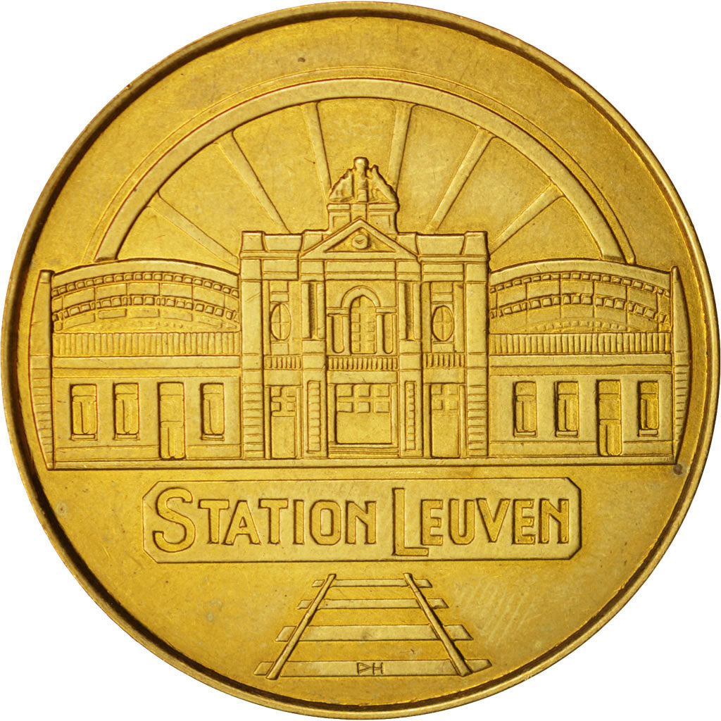 Belgium, Medal, Station Leuven, Railway, AU(55-58), Brass