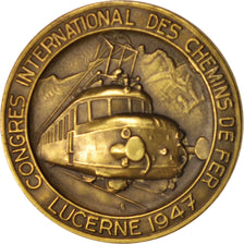 Switzerland, Medal, Lucerne, Congrès International des chemins de fer, Railway