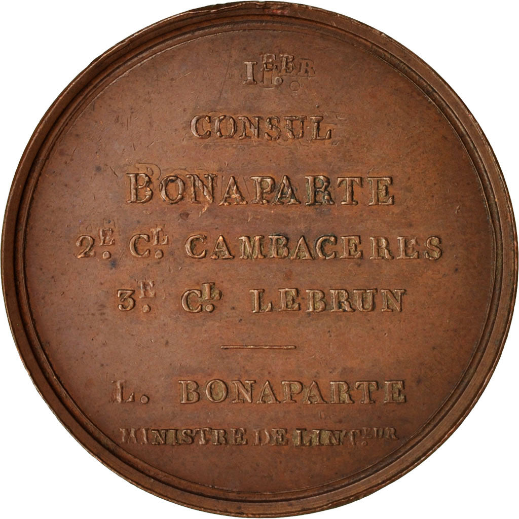 Frankrijk, Medal, Consulat, fondation du quai Desaix à Paris, History, 1800