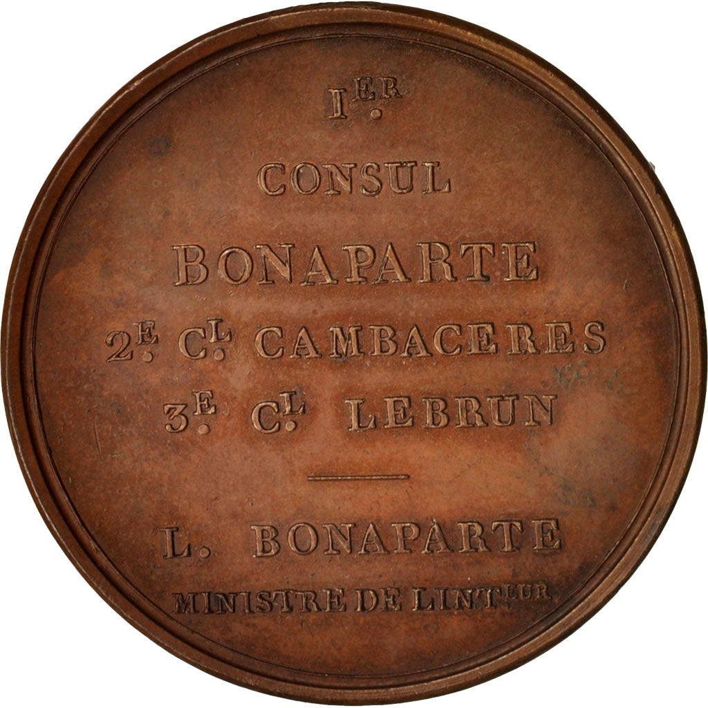Francia, Medal, Consulat, fondation du quai Desaix à Paris, History, 1800, BB+