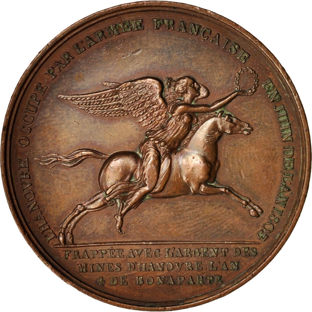 France, Medal, L'Angleterre rompt le Traité d'Amiens, History, 1803, AU(50-53)