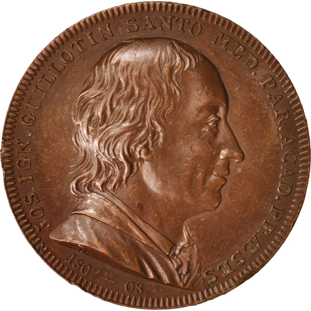 France, Medal, Docteur Guillotin, Medicine, 1810, AU(55-58), Copper