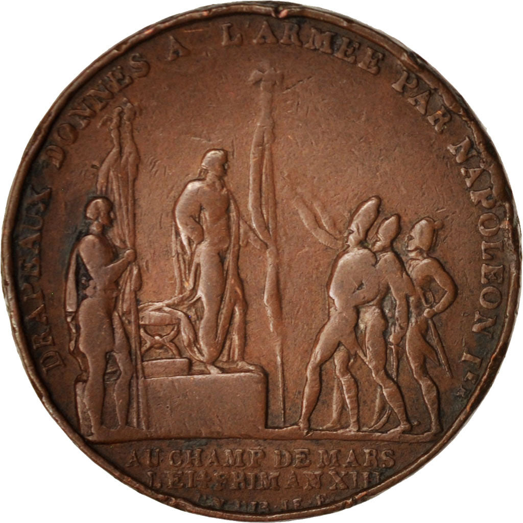 France, Medal, Napoléon Ier, Champs de Mars, History, TB, Cuivre