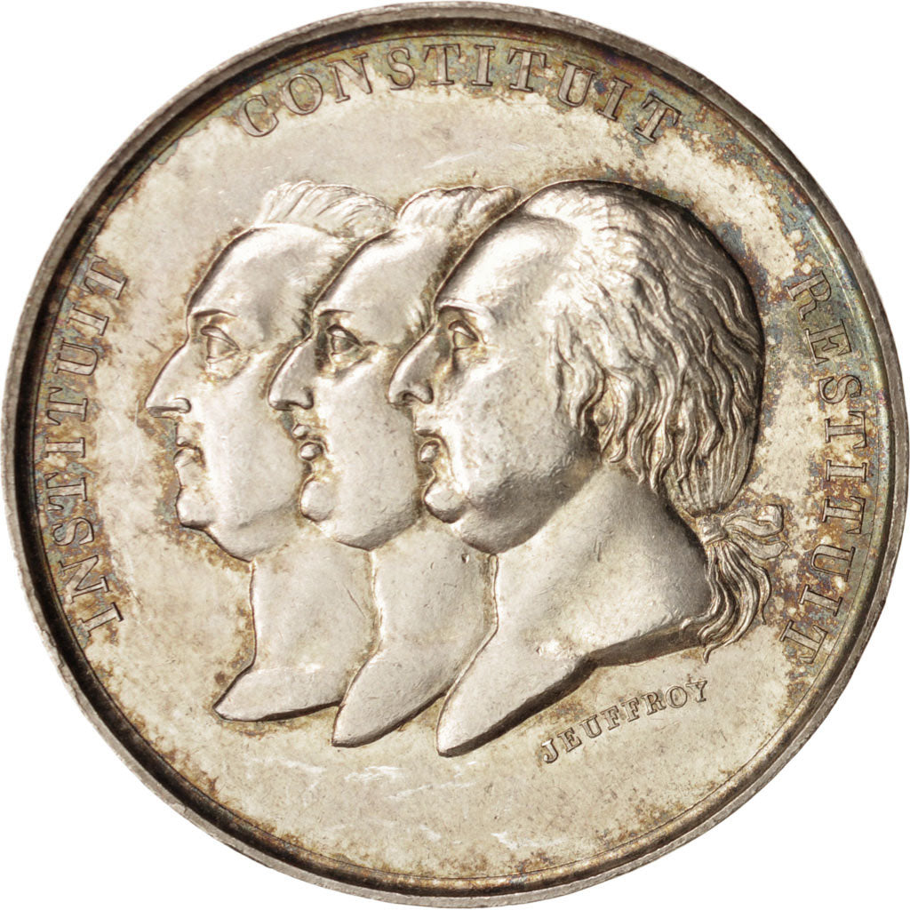 Francia, Medal, Louis XVIII, Business & industry, 1815, Jeuffroy, BB+, Argento