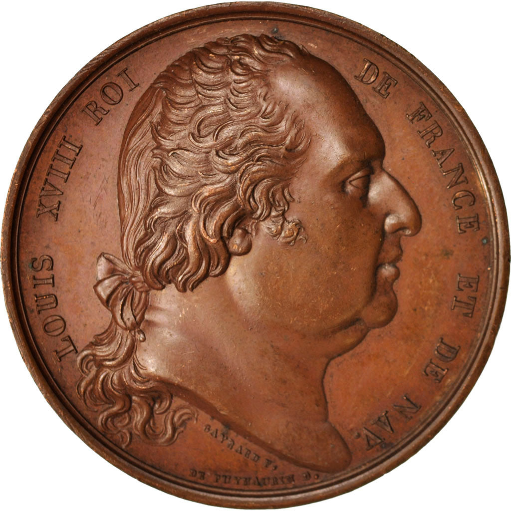 France, Medal, Louis XVIII, History, 1815, Gayrard, TTB+, Bronze