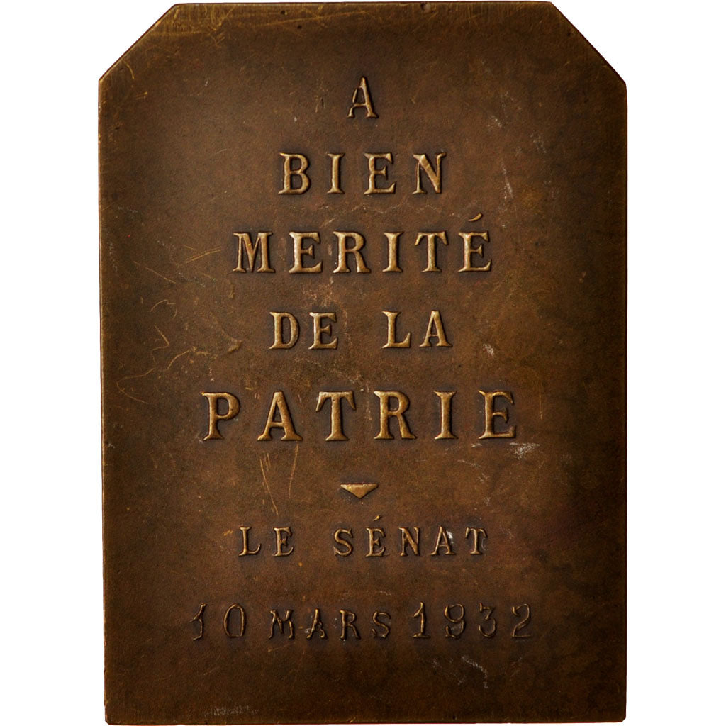 Francia, Medal, Aristide Briand, Politics, Society, War, 1932, Cardille, MBC+