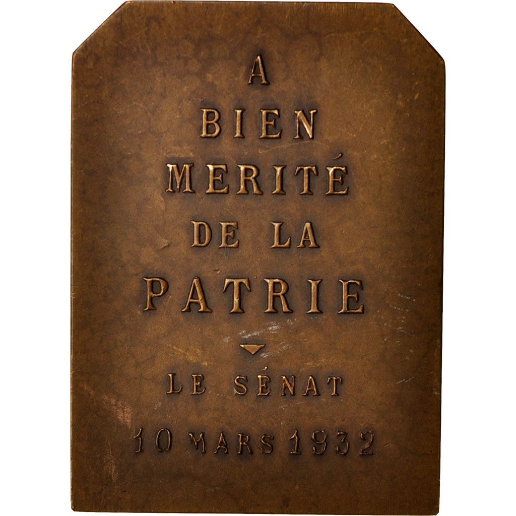 France, Medal, Aristide Briand, Politics, Society, War, 1932, Cardille