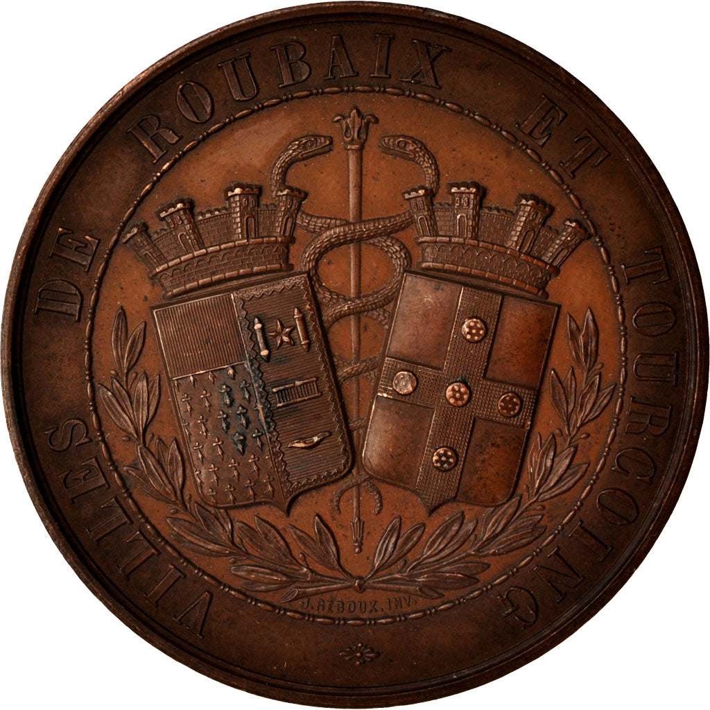 France, Medal, Villes de Roubaix et Tourcoing, Politics, Society, War, 1863