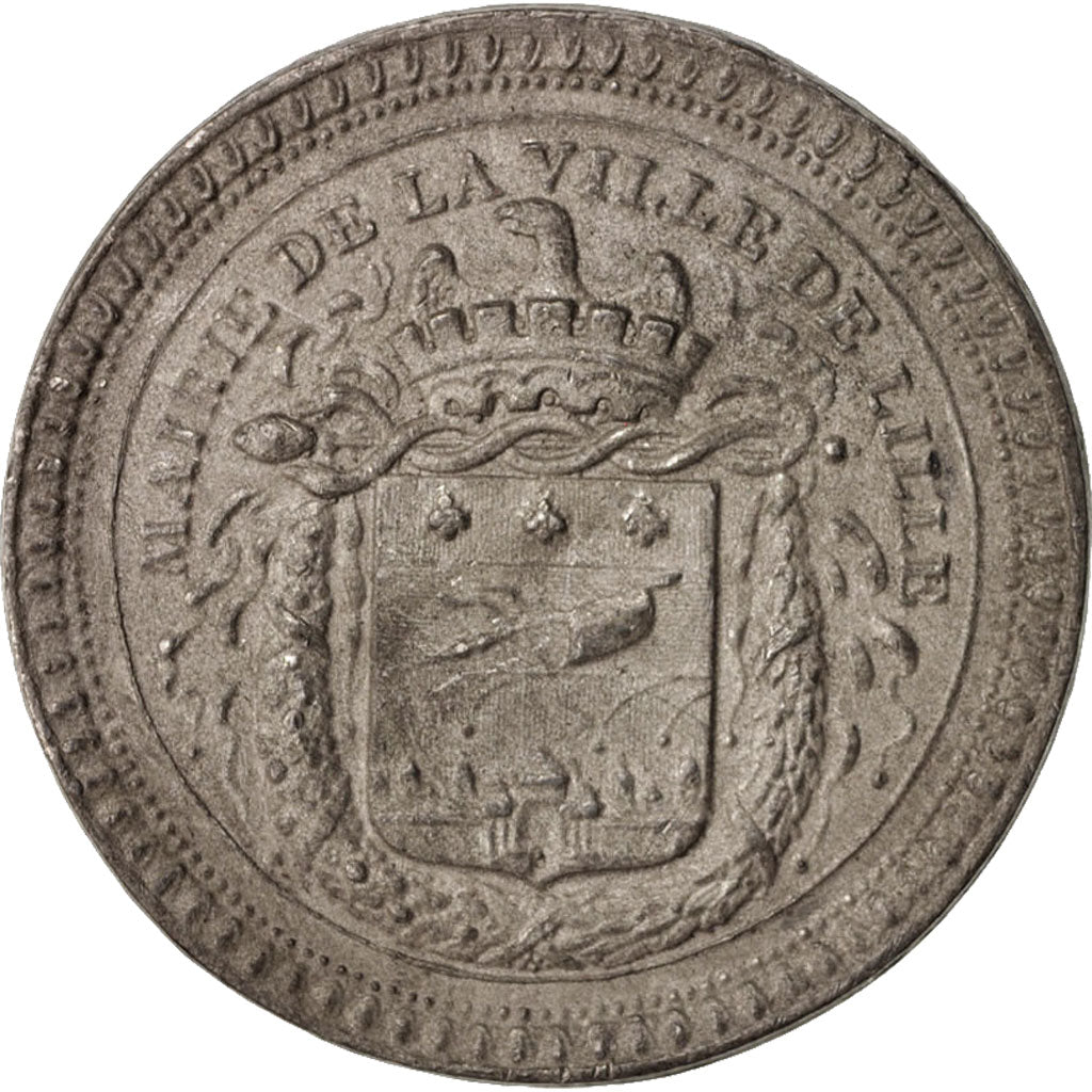 France, Medal, Ville de Lille, Agrandissement de Lille, History, 1858