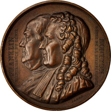 Francia, Medal, FranklIn and Montyon, History, 1833, Barre, BB+, Bronzo