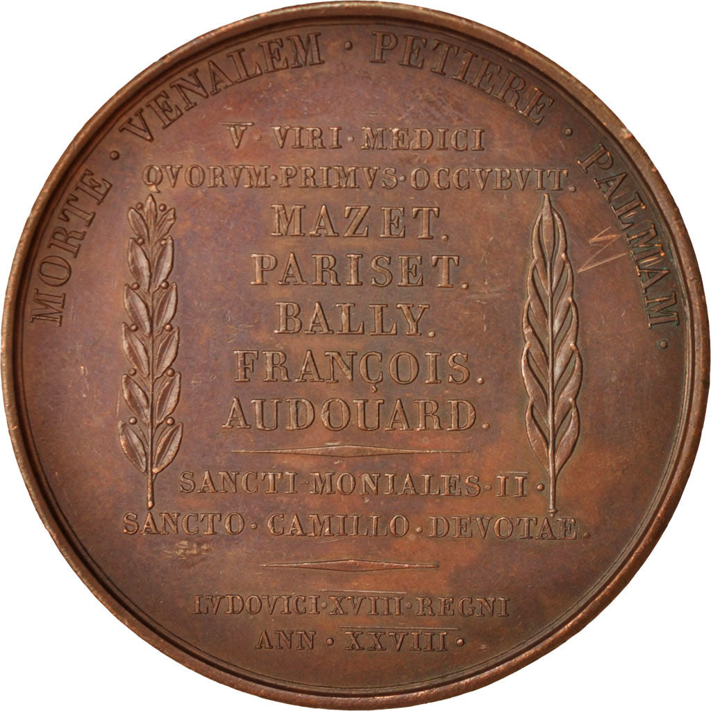 Francia, Medal, Épidémie de fièvre jaune, History, 1821, Gayrard, BB+, Bronzo