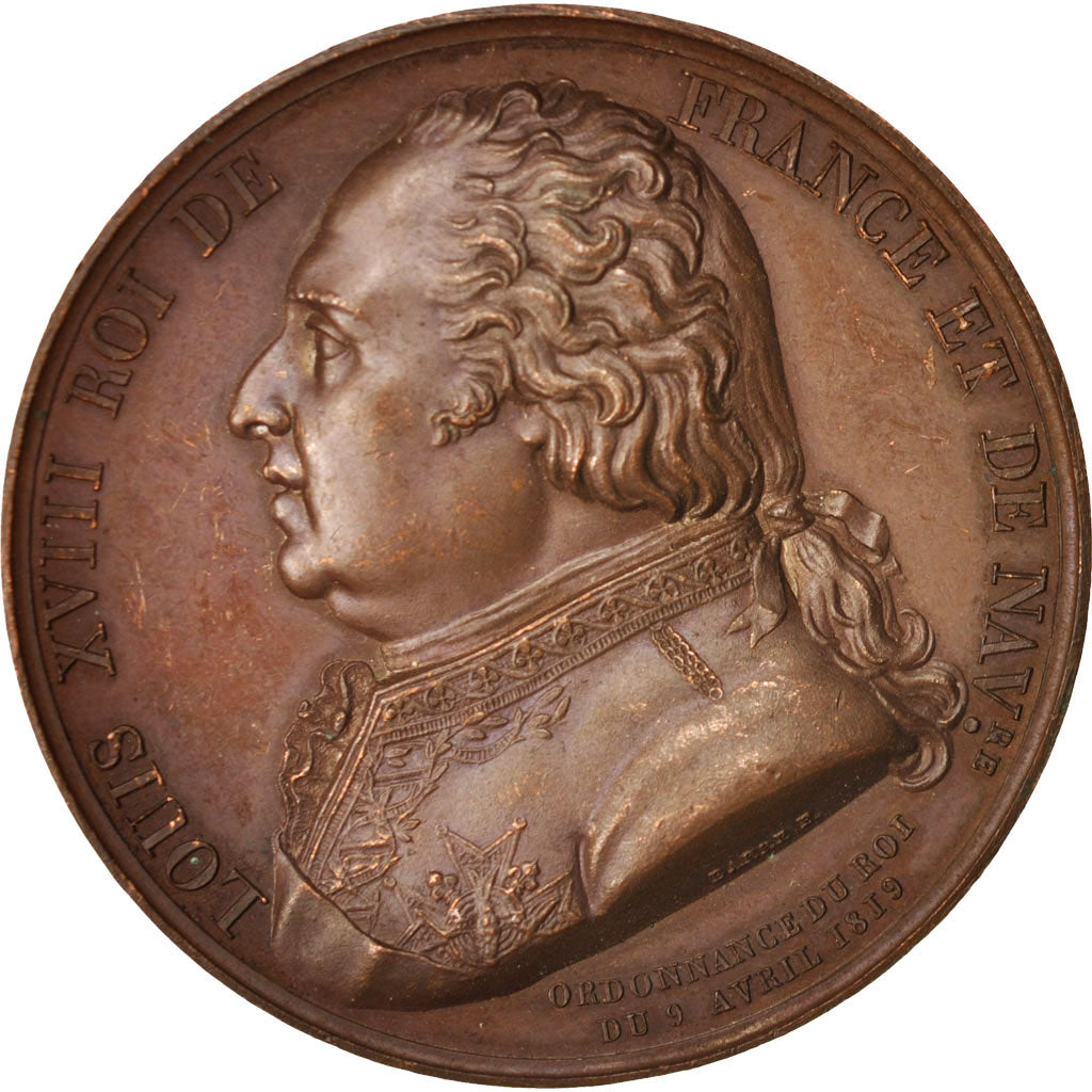Frankrijk, Medal, Louis XVIII et le Duc d'Angoulême, History, 1819, PR, Bronze