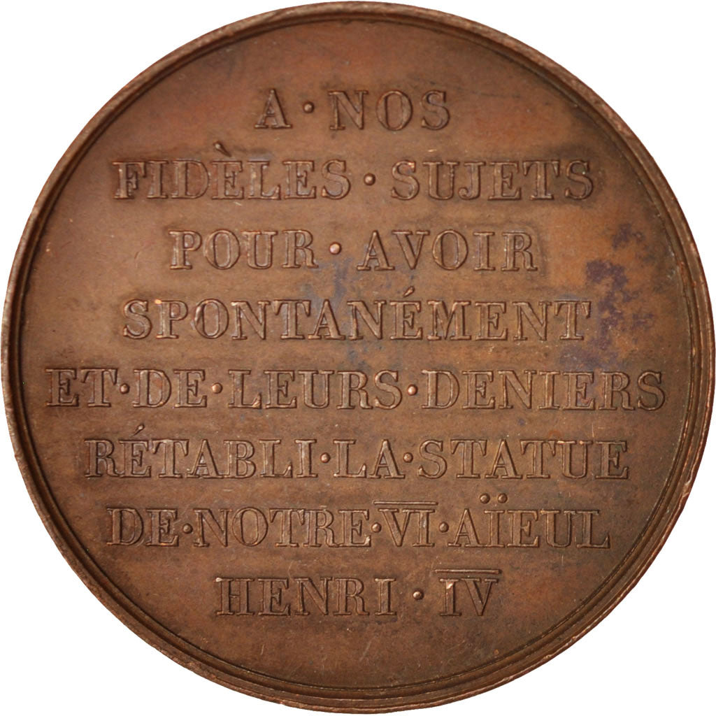 France, Medal, Louis XVIII, History, Gayrard, AU(50-53), Copper