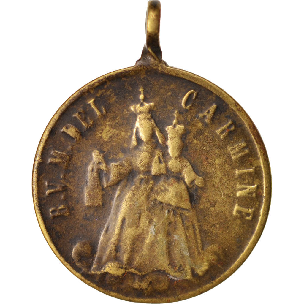 Spain, Medal, Carmine, Religions & beliefs, XIXth Century, VF(20-25), Brass