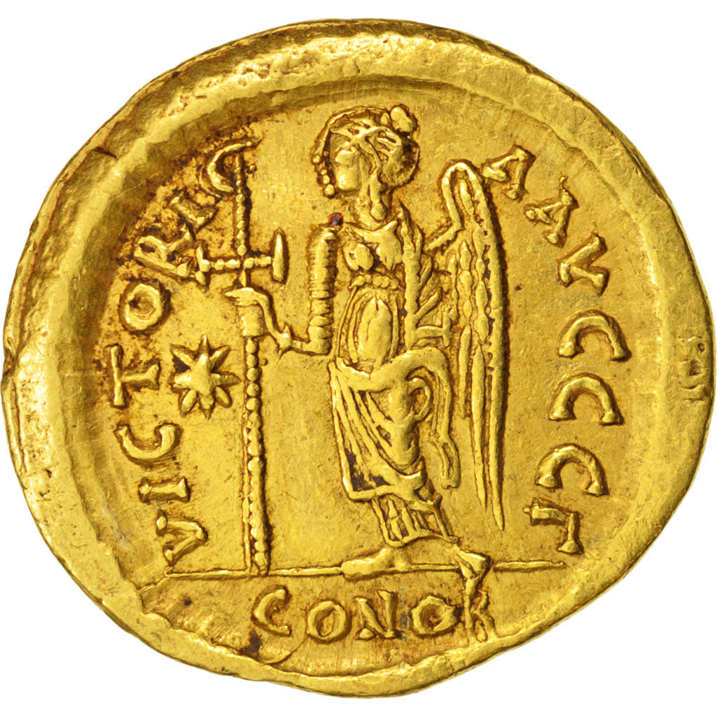 Anastasius I 491-518, Solidus, Constantinople, AU(50-53), Gold, Sear:5
