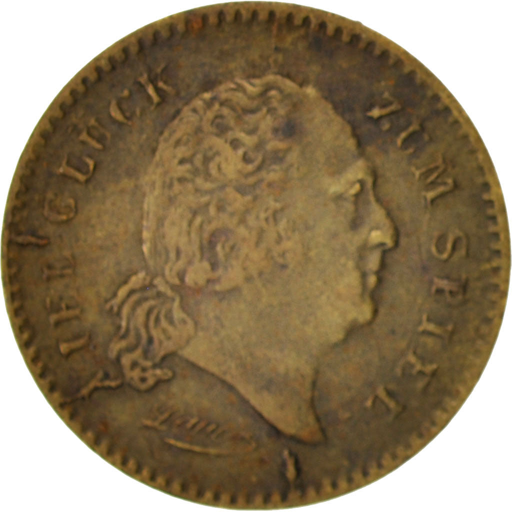 France, Token, Louis XVIII, History, EF(40-45), Brass