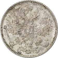 Coin, Russia, Nicholas II, 15 Kopeks, 1916, Osaka, MS(60-62), Silver, KM:21a.1