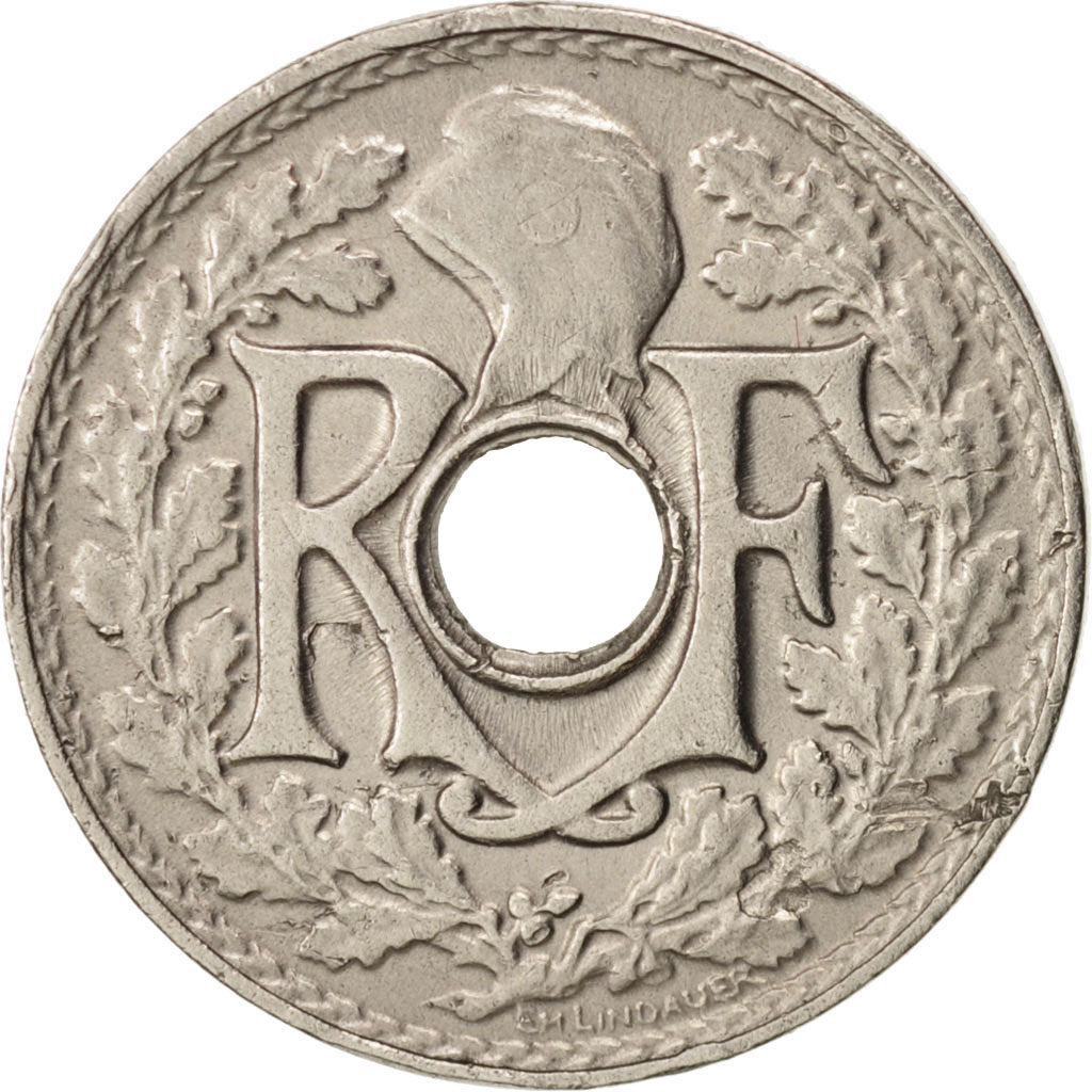 Coin, France, Lindauer, 5 Centimes, 1921, AU(50-53), Copper-nickel, KM:875