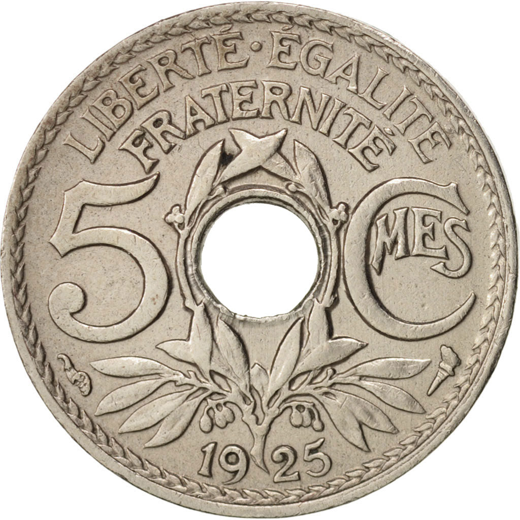 Coin, France, Lindauer, 5 Centimes, 1925, Paris, EF(40-45), Copper-nickel