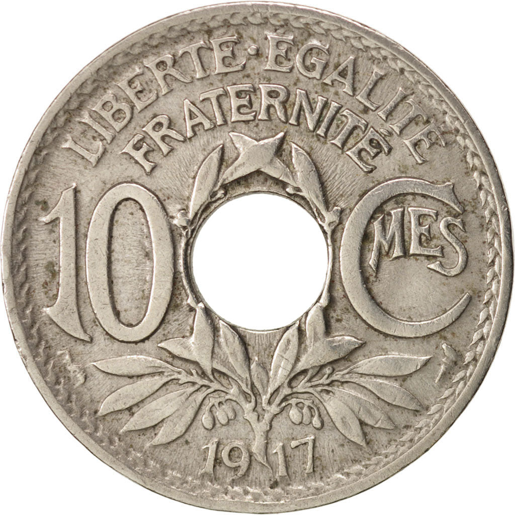 Münze, Frankreich, Dupuis, 10 Centimes, 1917, Paris, SS, Bronze, KM:843