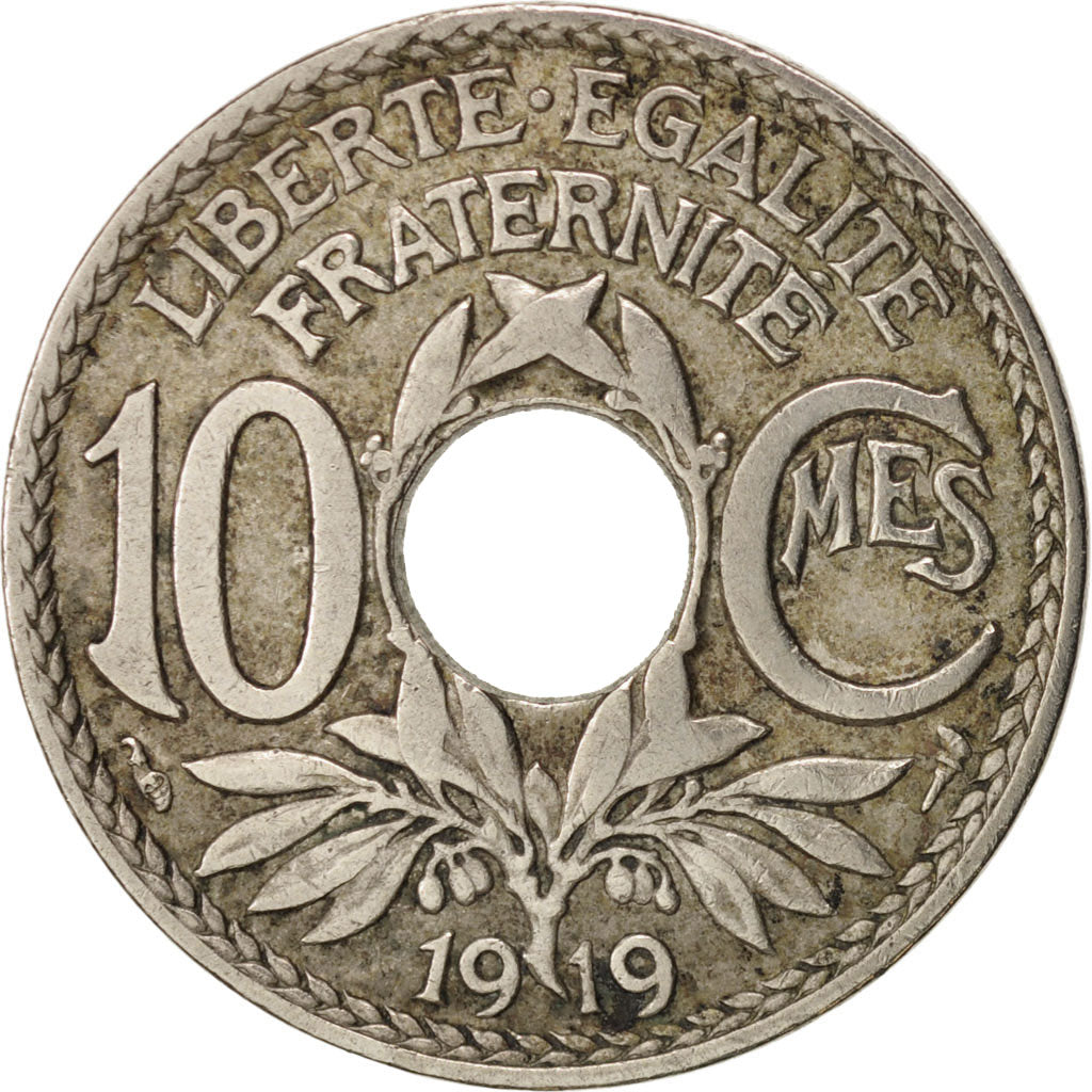 Coin, France, Lindauer, 10 Centimes, 1919, Paris, VF(30-35), Copper-nickel