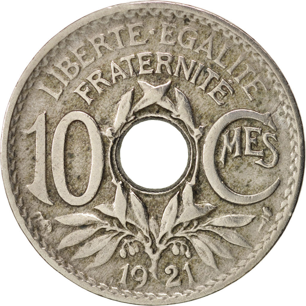 Monnaie, France, Lindauer, 10 Centimes, 1921, TB+, Copper-nickel, KM:866a