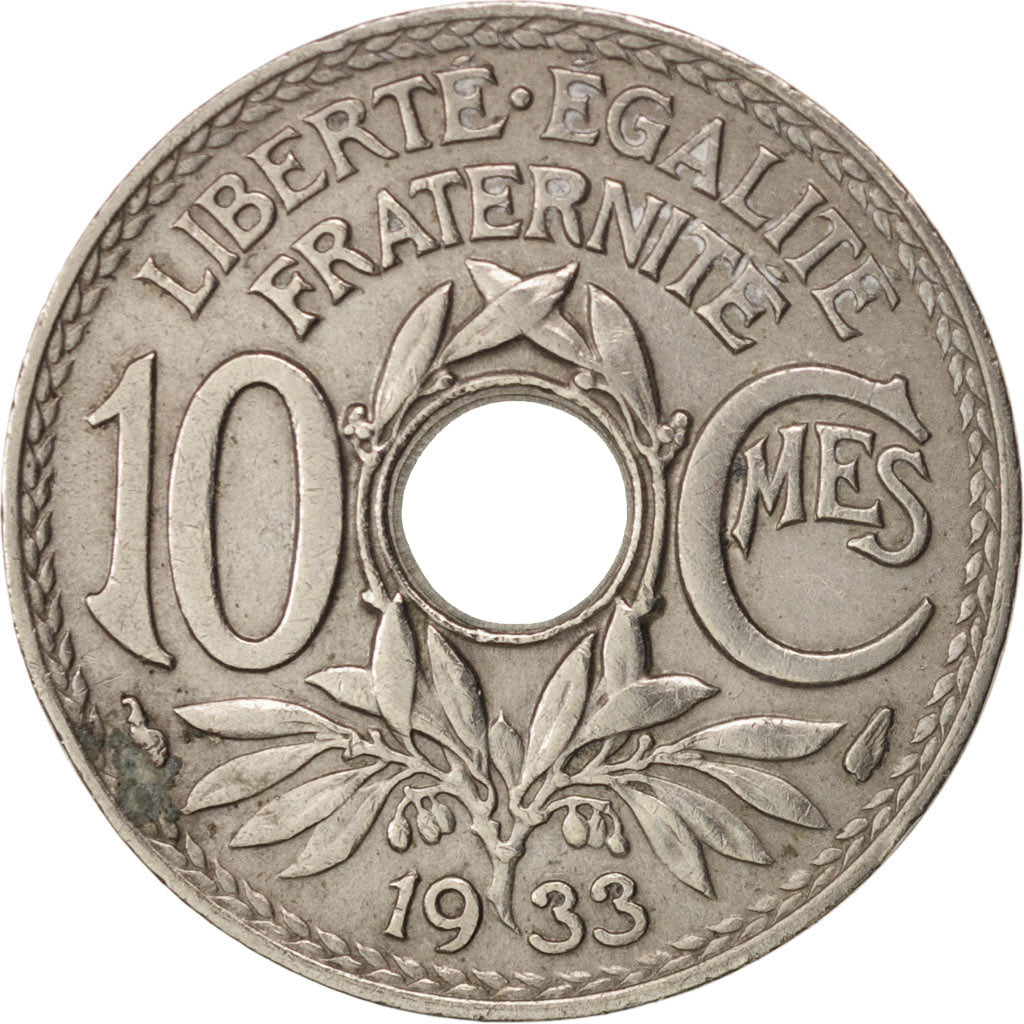 Coin, France, Lindauer, 10 Centimes, 1933, EF(40-45), Copper-nickel, KM:866a