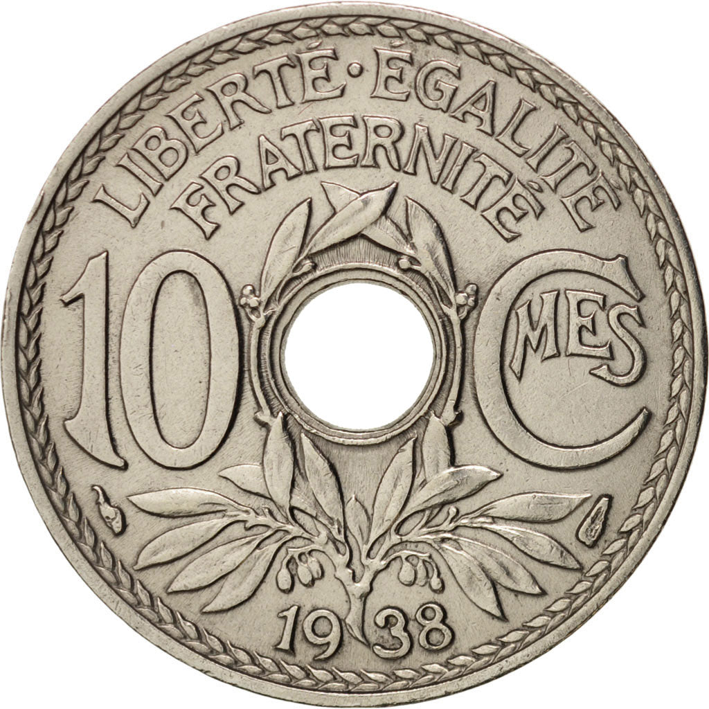 Coin, France, Lindauer, 10 Centimes, 1938, Paris, AU(55-58), Copper-nickel