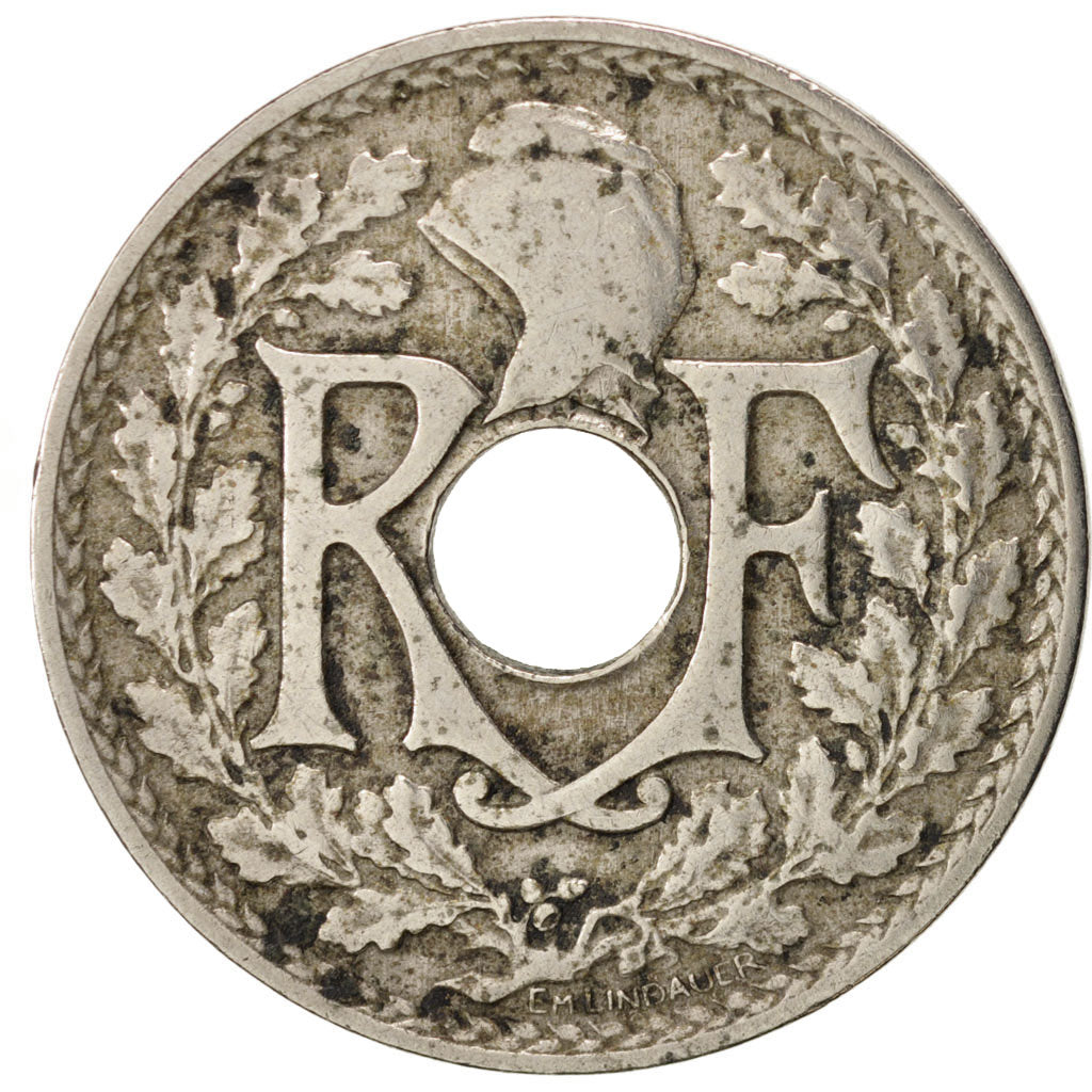 France, Lindauer, 25 Centimes, 1917, VF(20-25), Copper-nickel, KM:867a