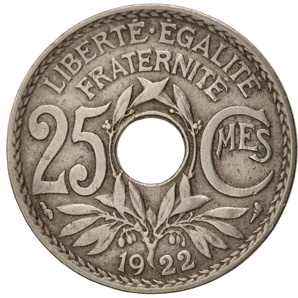 Monnaie, France, Lindauer, 25 Centimes, 1922, TB+, Copper-nickel, KM:867a