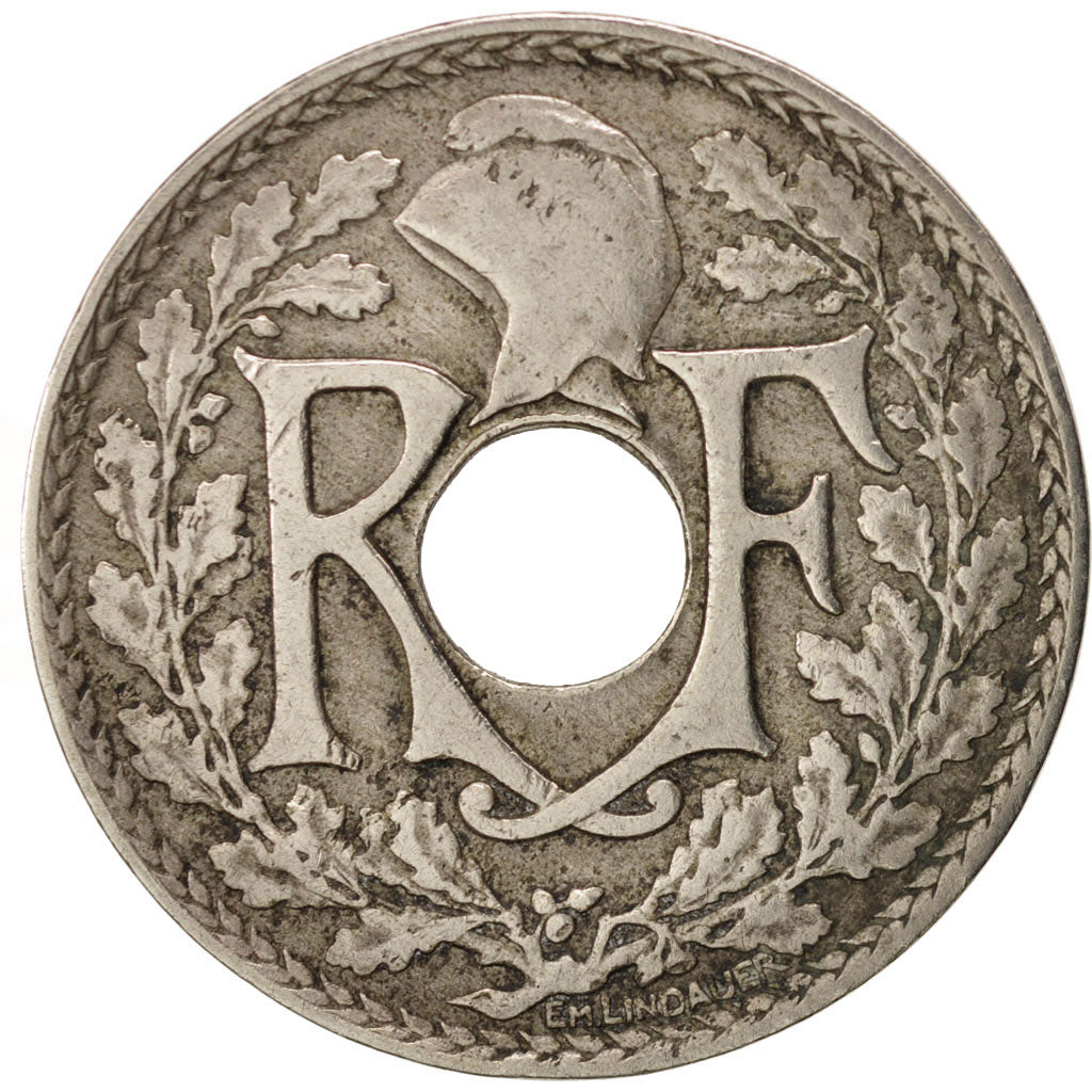 Moneda, Francia, Lindauer, 25 Centimes, 1925, Paris, BC+, Cobre - níquel