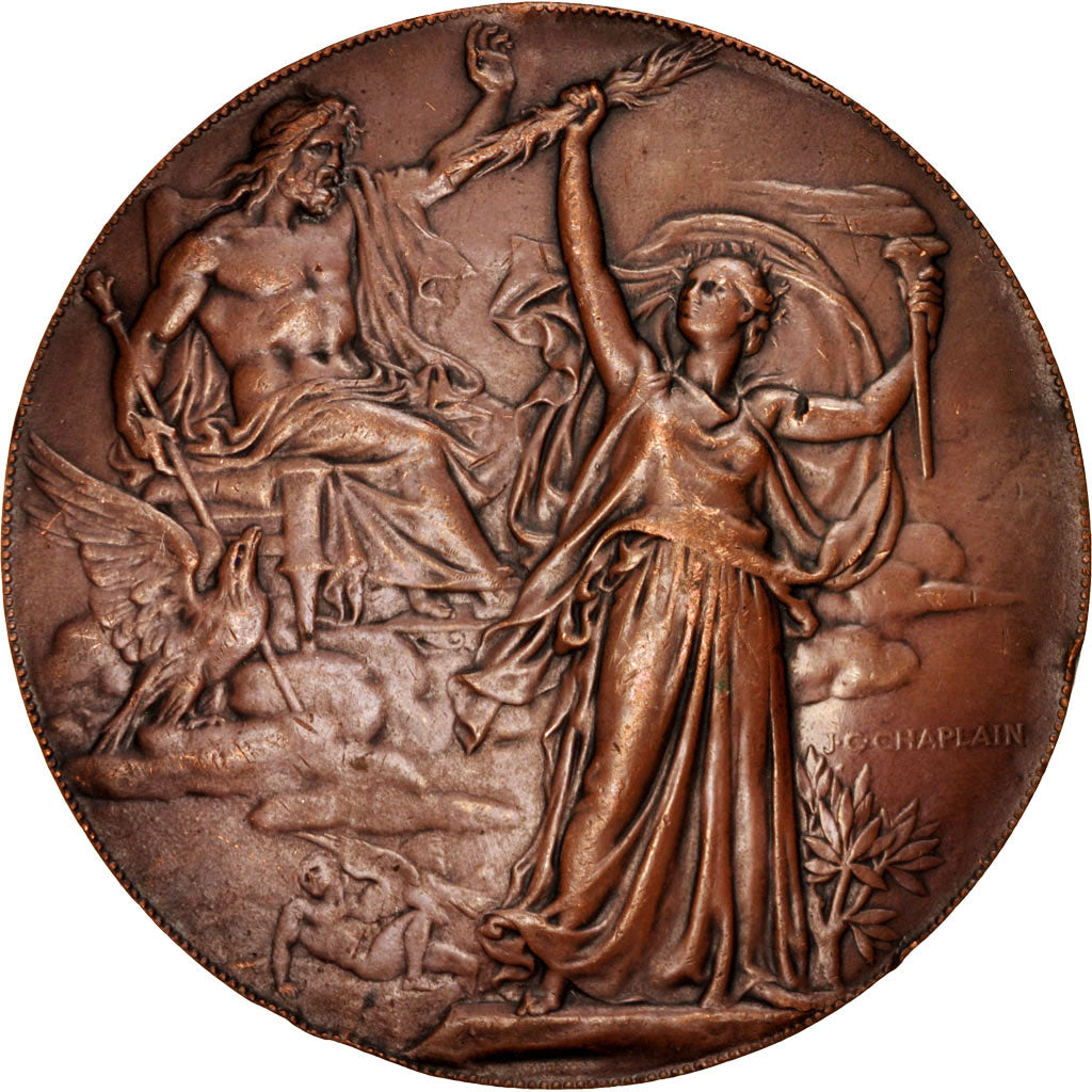 France, Medal, Jupiter, Arts & Culture, Chaplain, VF(30-35), Bronze