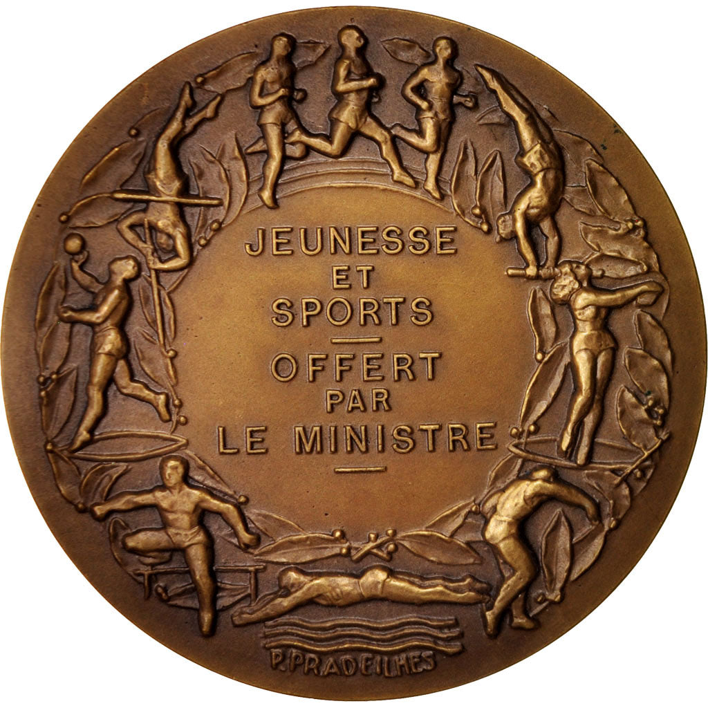 Francia, Medal, Jeunesse et sports, Sports & leisure, Pradeilmes, EBC, Bronce