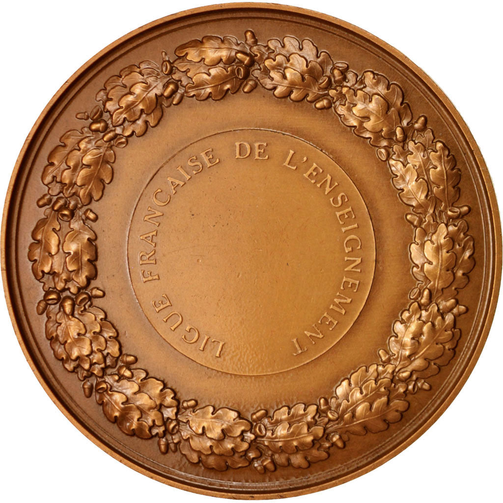Francia, Medal, Ligue Française de L'Enseignement, Arts & Culture, 1968