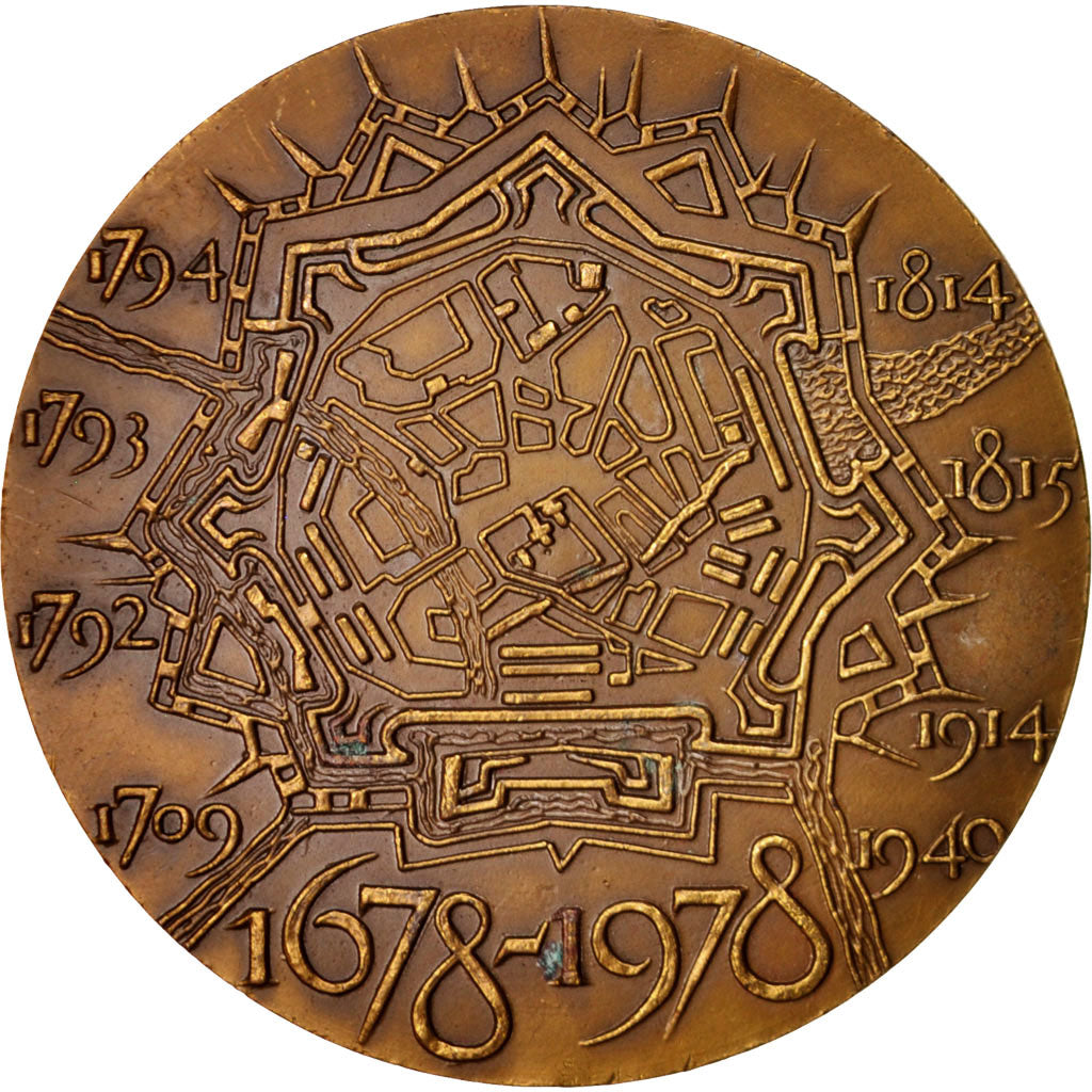 France, Medal, VIlle de Maubeuge, History, 1978, AU(55-58), Bronze