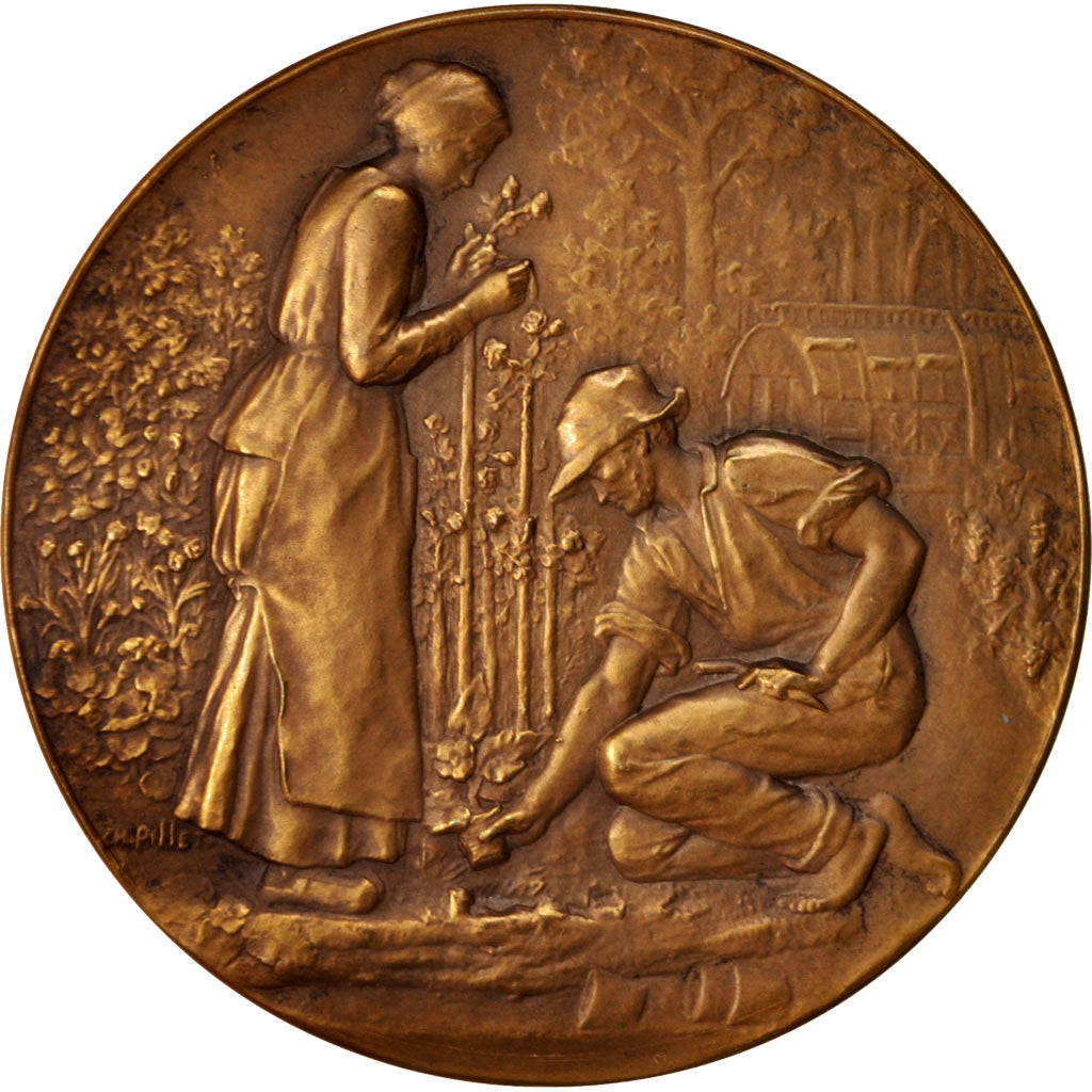 Frankreich, Medal, Cercle Horticole de Wattrelos, Flora, Pillet, VZ, Bronze