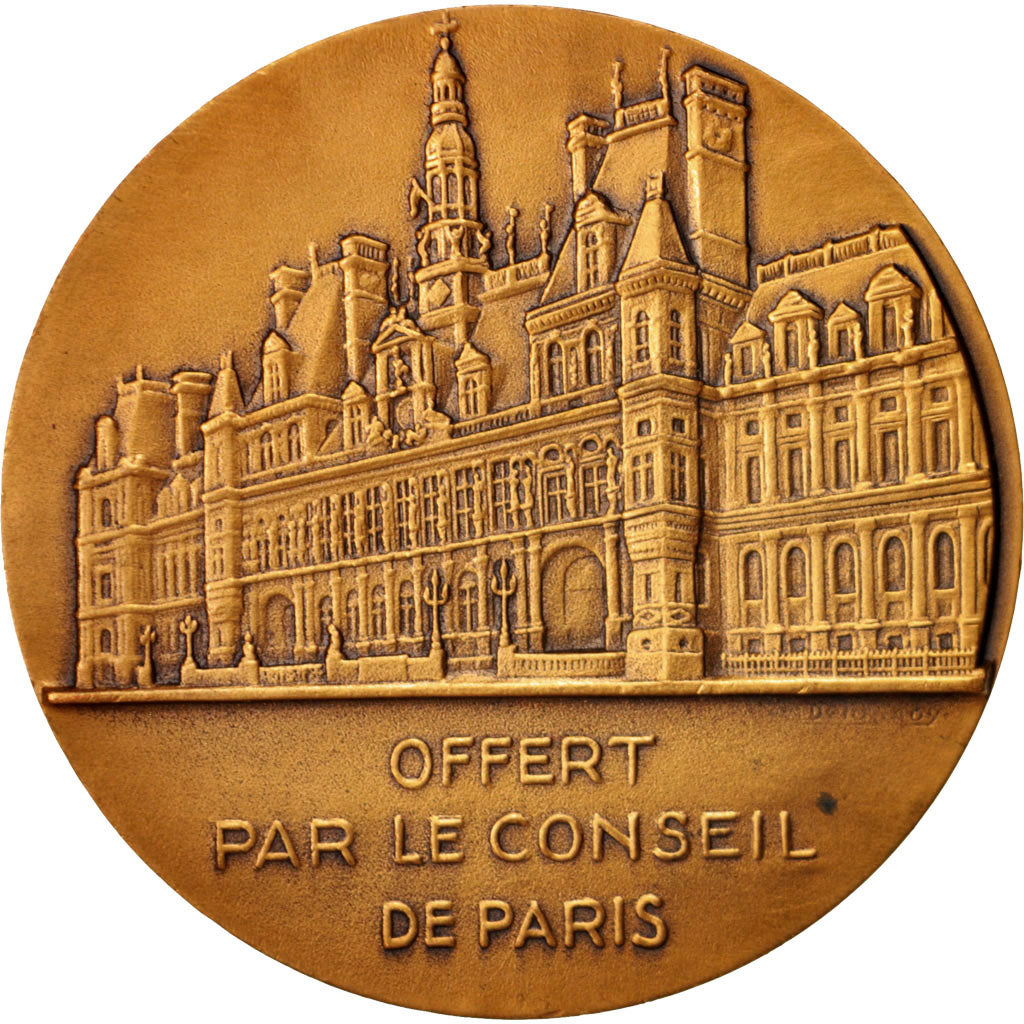 Frankreich, Medal, Conseil de Paris, Politics, Society, War, Dammann, VZ, Bronze