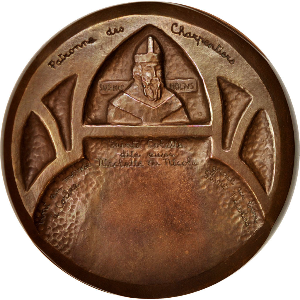 France, Medal, Sainte Nicole, Patronne des Charpentiers, Religions & beliefs