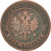 RUSSIA, Kopek, 1875, Ekaterinbourg, KM #9.1, VF(30-35), Copper, 3.23