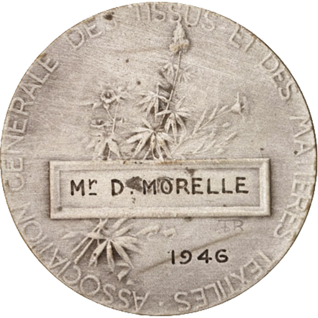 France, Medal, Association Générale des tissus et des matières textiles