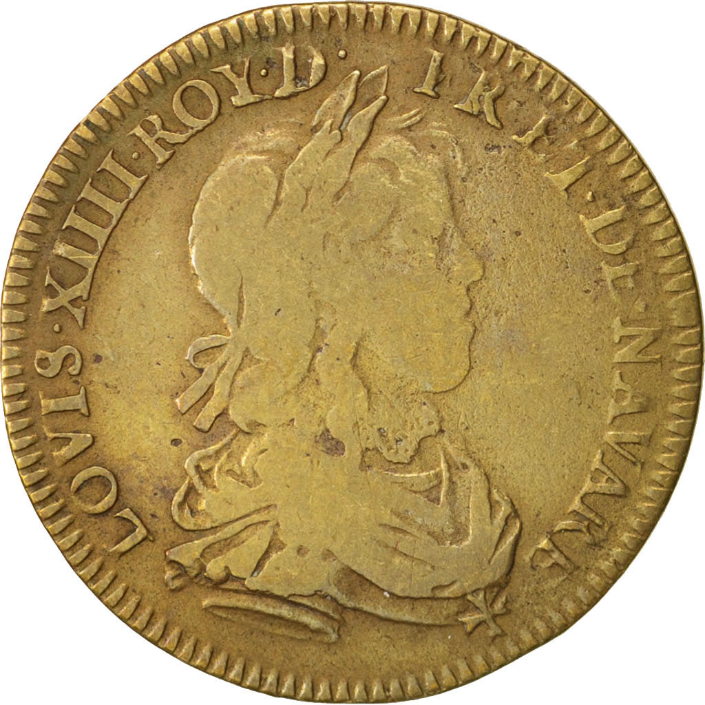 France, Medal, Royal, Louis XIV, TB, Laiton