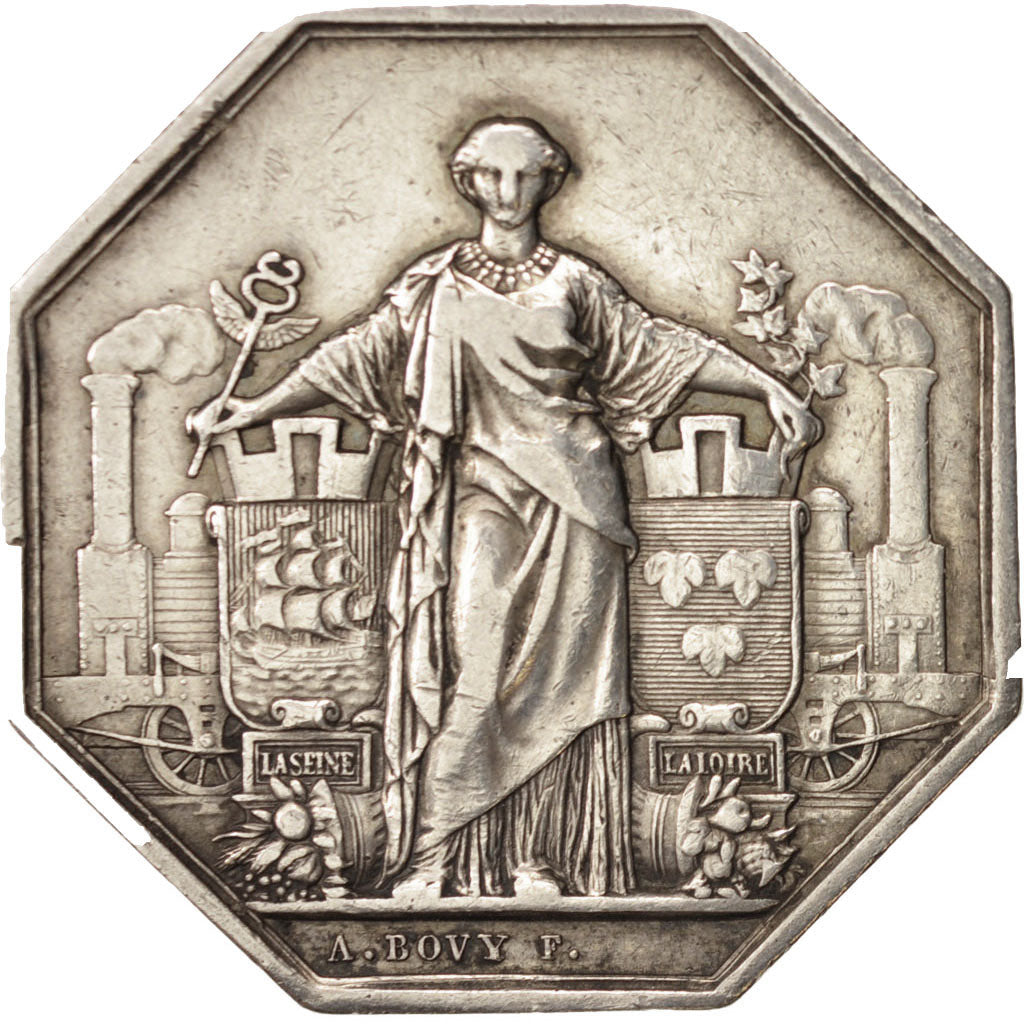 France, Token, Chemin de fer de Paris à Orléans, Railway, 1838, Bovy