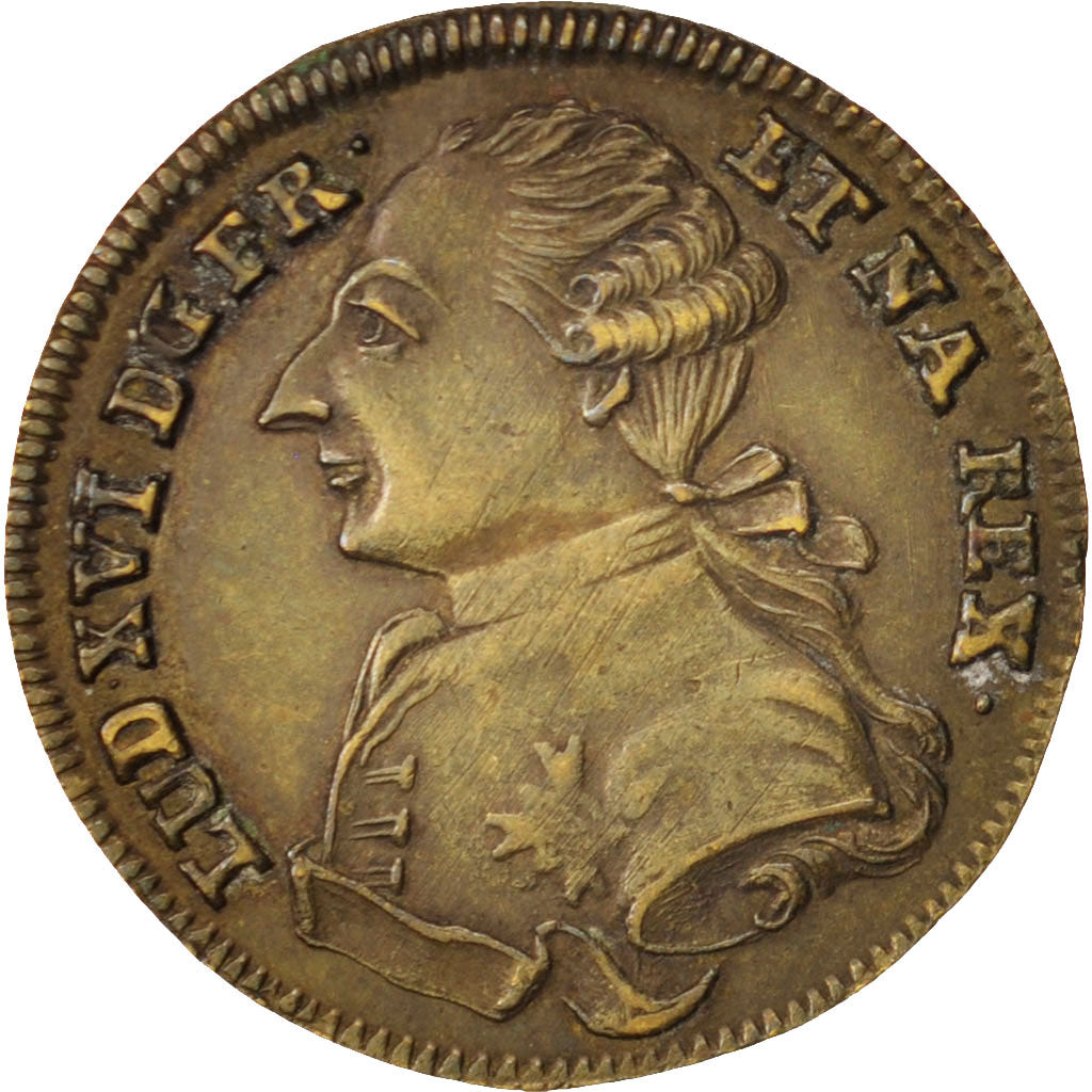 France, Token, Royal, Louis XVI, 1776, AU(50-53), Brass