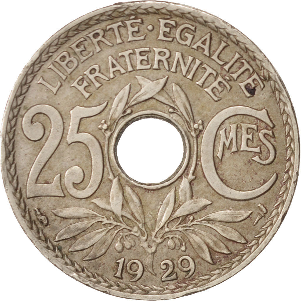 Moneta, Francia, Lindauer, 25 Centimes, 1929, MB+, Rame-nichel, KM:867a