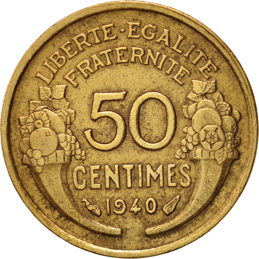 France, Morlon, 50 Centimes, 1940, TTB, Aluminum-Bronze, KM:894.1