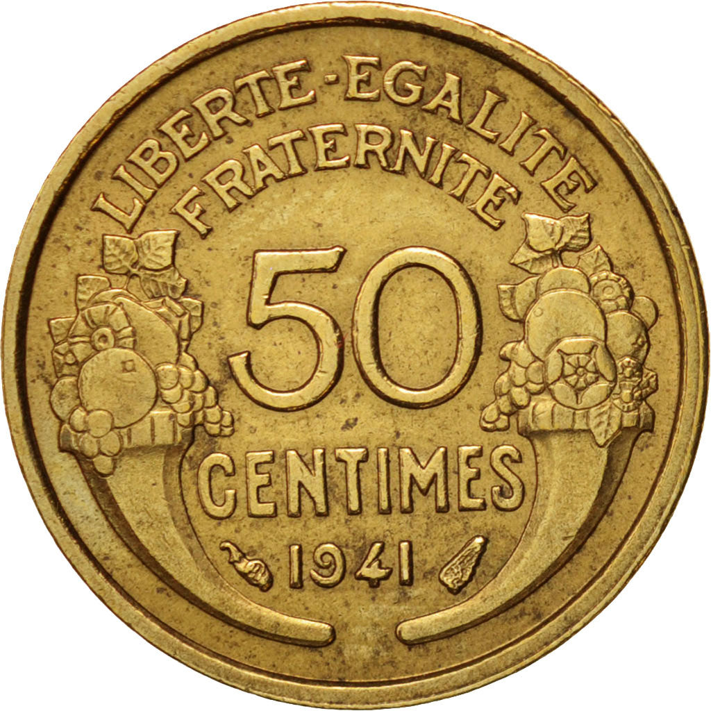 Münze, Frankreich, Morlon, 50 Centimes, 1941, SS+, Aluminum-Bronze, KM:894.1