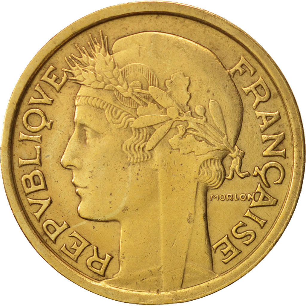 France, Morlon, Franc, 1938, AU(50-53), Aluminum-Bronze, KM:885, Gadoury:470