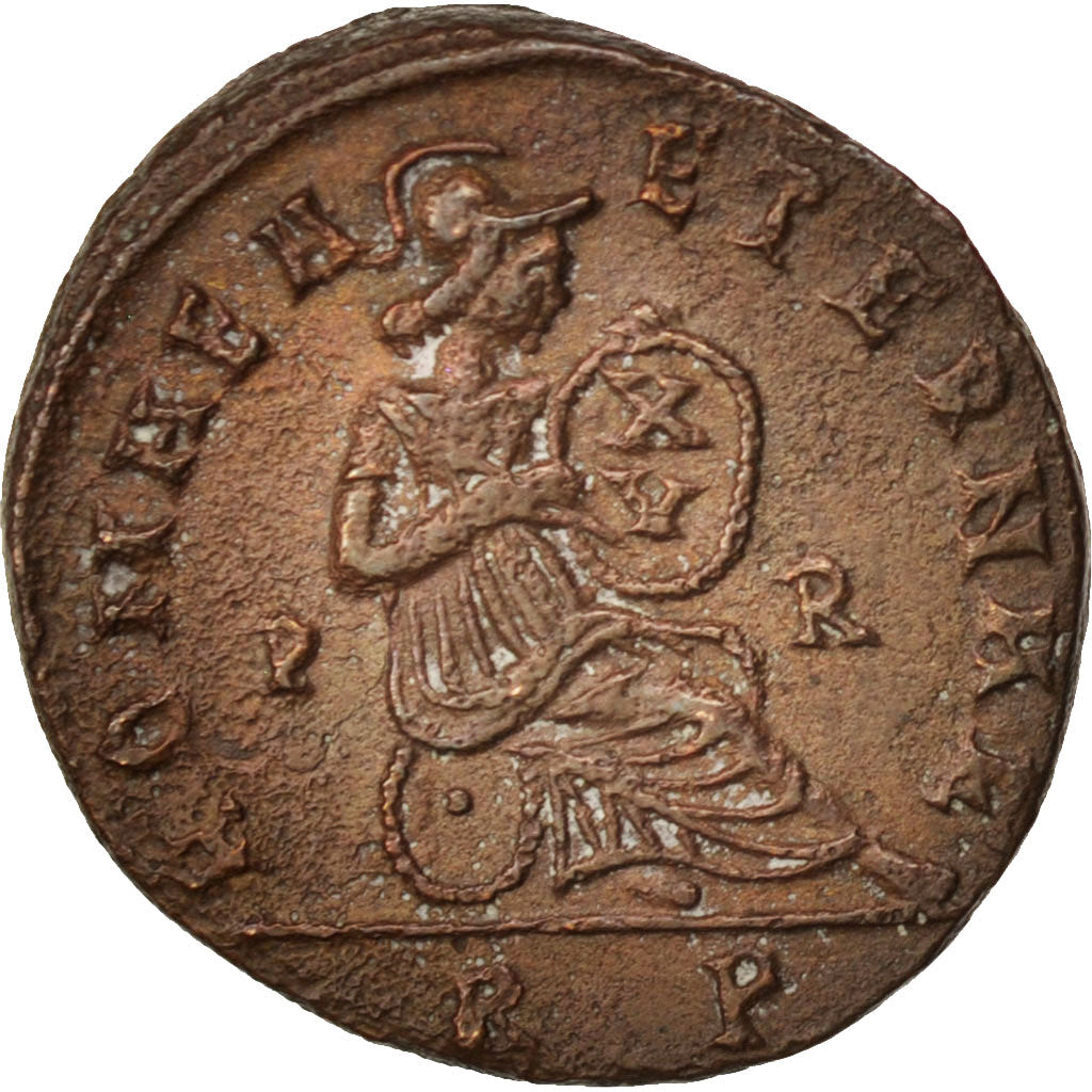 Constantine II, Nummus, 318, Roma, AU(50-53), Copper, RIC:156