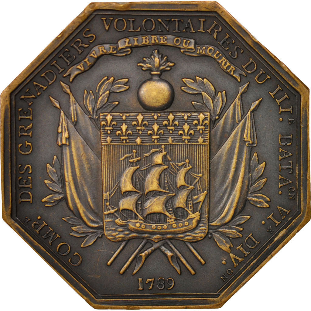 Frankreich, Token, Royal, Marquis de La Fayette, Compagnie des Grenadiers