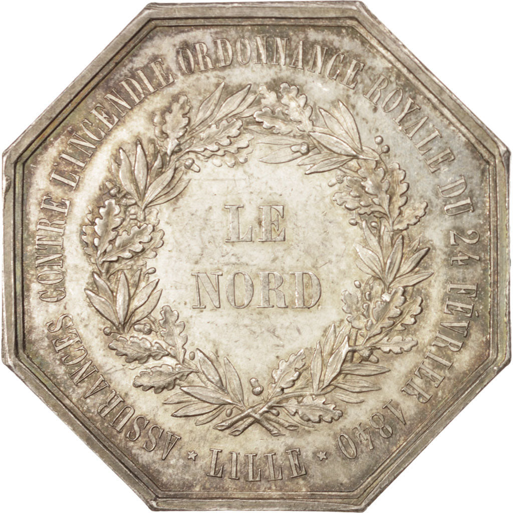 France, Token, Insurance, Ville de Lille, Le Nord, Assurance contre l'incendie